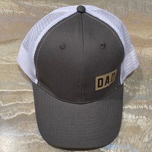Dad Snapback Trucker Hat Gray One Size Adjustable Patch Logo Mesh Back Cotton